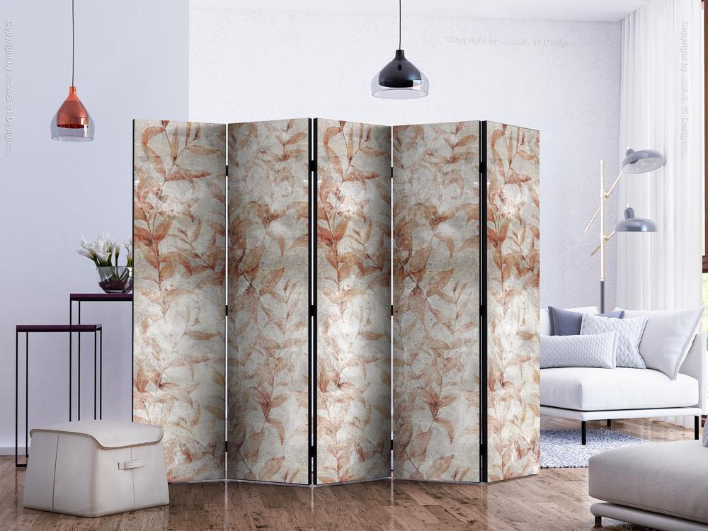 Decorative partition-Room Divider - Roman Plants II-Folding Screen Wall Panel by ArtfulPrivacy