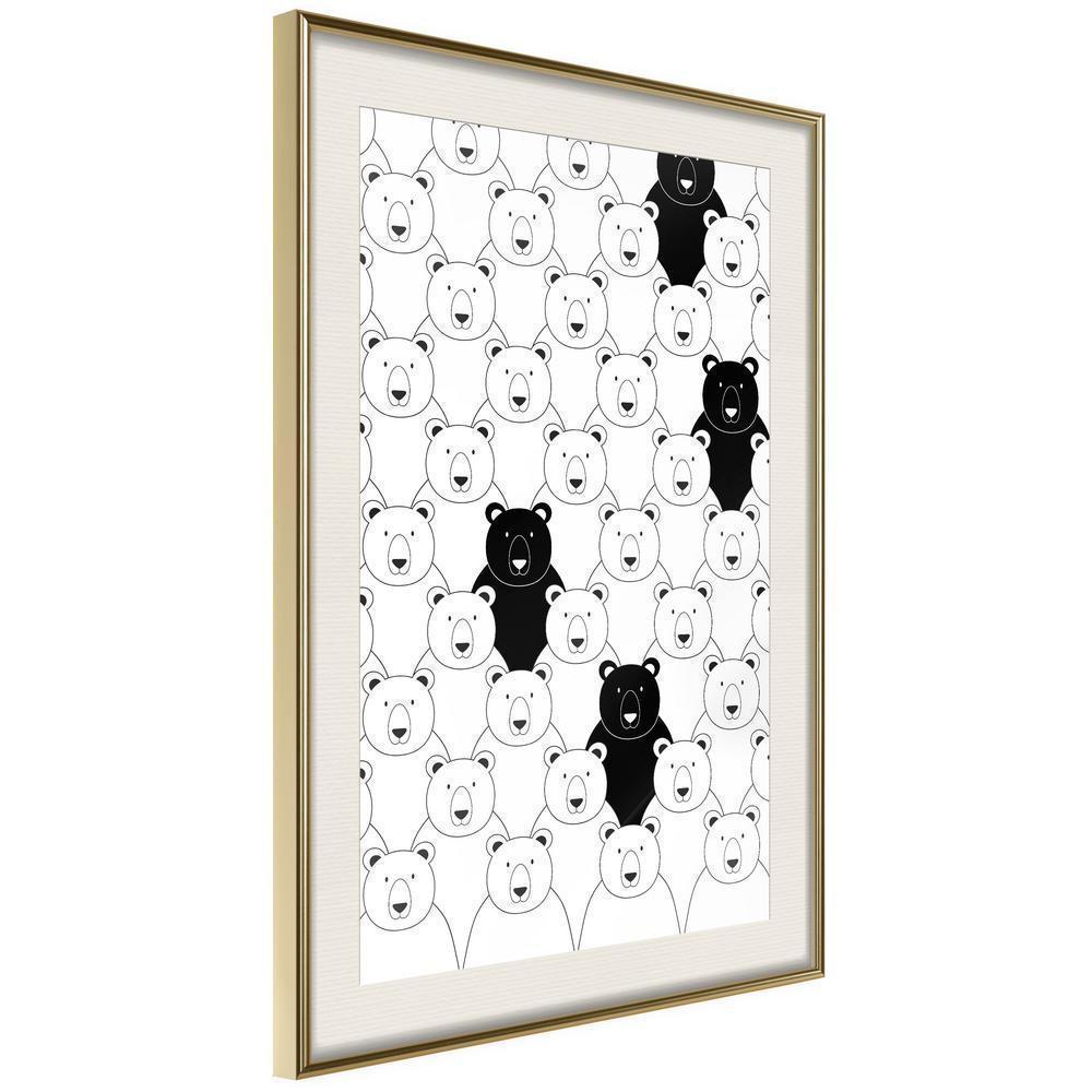 Nursery Room Wall Frame - Black and White Design-artwork for wall with acrylic glass protection