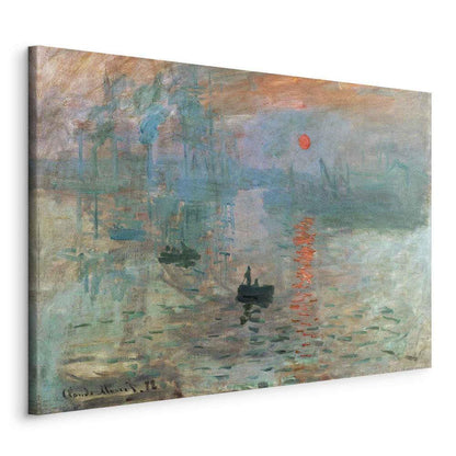 Impression sur toile - Impression, Lever de soleil - Paysage peint du port de Claude Monet