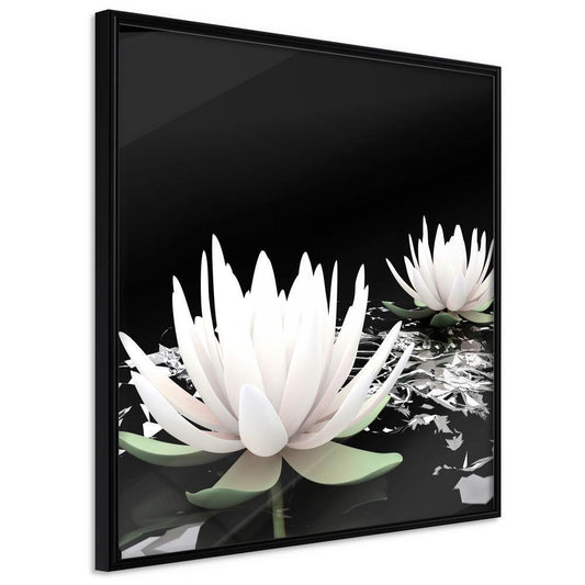 Botanical Wall Art - Calm on the Water-artwork for wall with acrylic glass protection