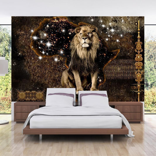 Wall Mural - Golden Lion-Wall Murals-ArtfulPrivacy