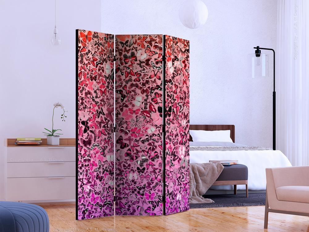 Decorative partition-Room Divider - Language of Butterflies-Folding Screen Wall Panel by ArtfulPrivacy