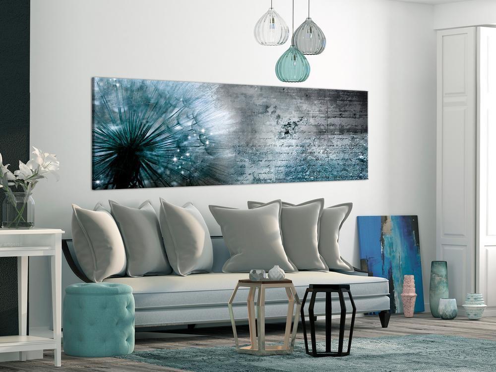 Canvas Print - Blue Dandelion-ArtfulPrivacy-Wall Art Collection