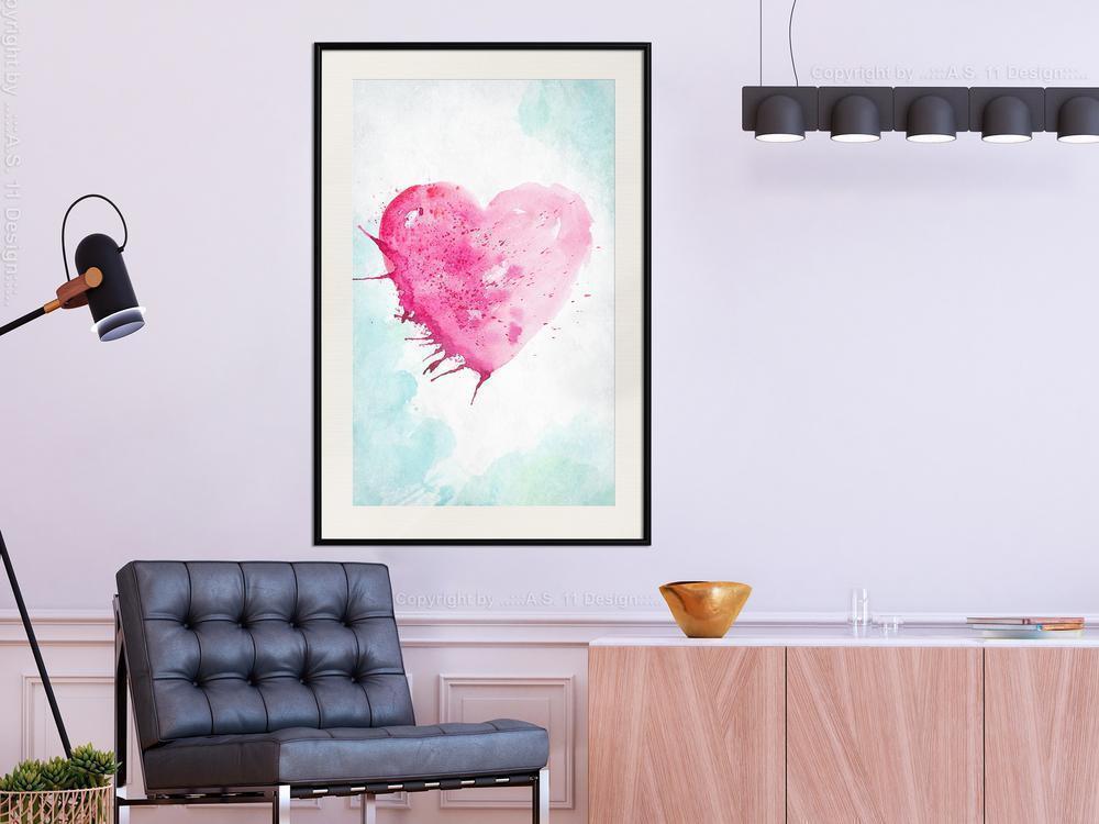 Abstract Poster Frame - Symbol Of Love-artwork for wall with acrylic glass protection