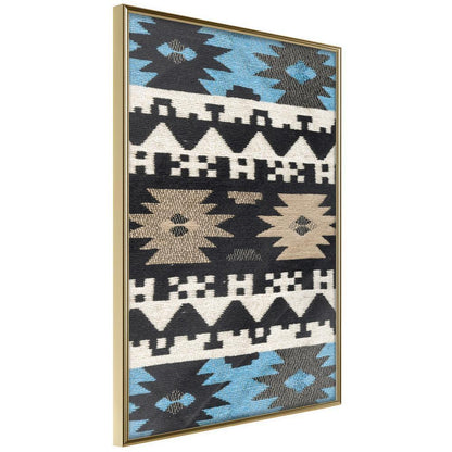 Abstract Poster Frame - Tribal Patterns-artwork for wall with acrylic glass protection