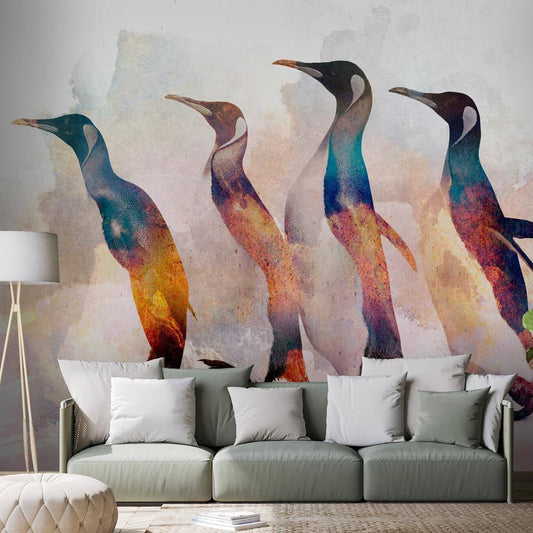 Wall Mural - Penguin Wandering-Wall Murals-ArtfulPrivacy