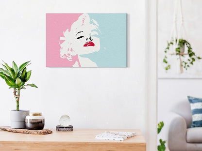 Start learning Painting - Paint By Numbers Kit - Marilyn in Pink - new hobby