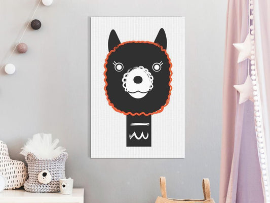 Canvas Print - Decorative Alpaca (1 Part) Vertical-ArtfulPrivacy-Wall Art Collection