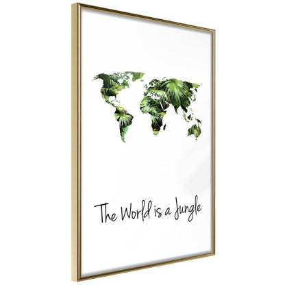 Wall Art Framed - We Live in a Jungle-artwork for wall with acrylic glass protection
