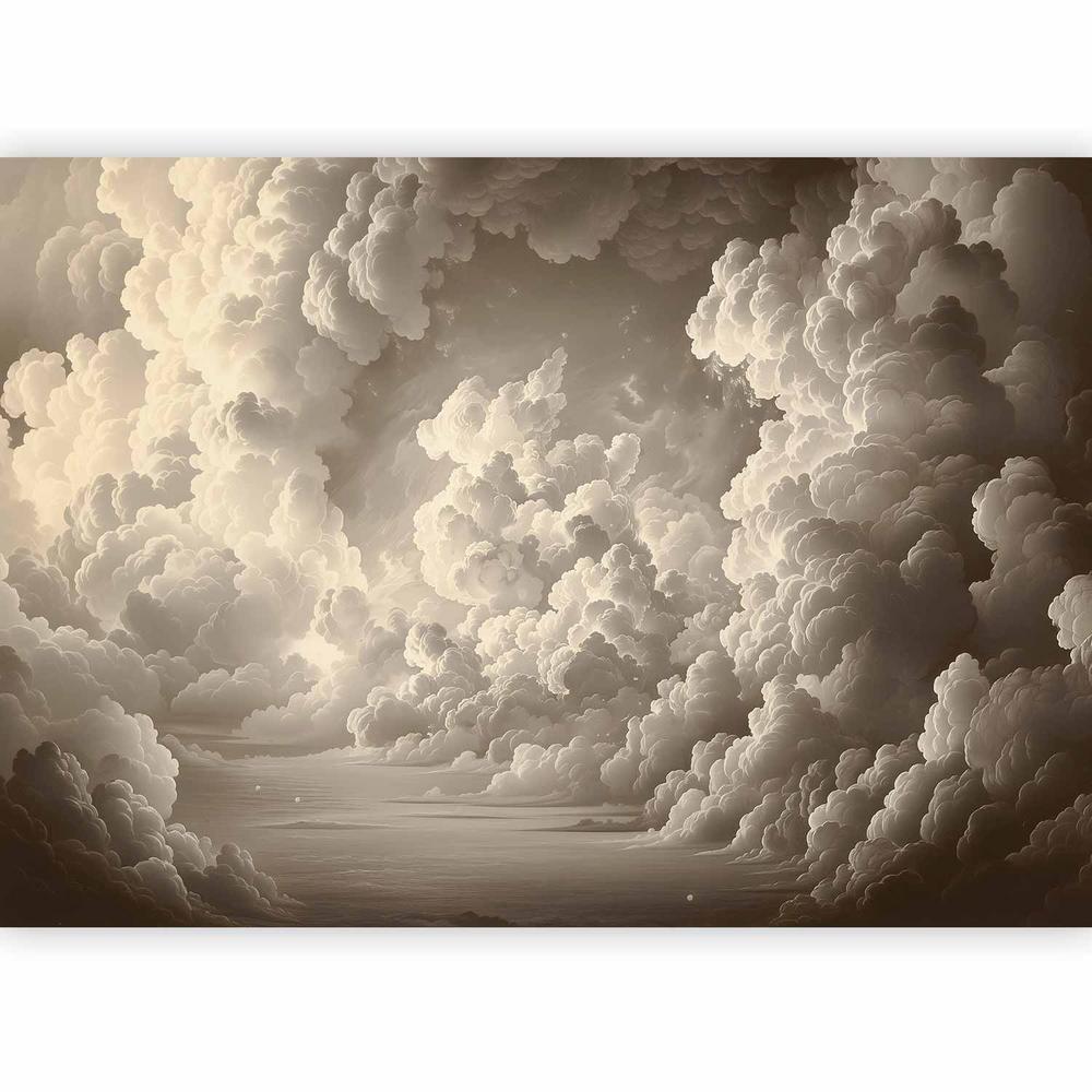 Wall Mural - Whisper of Illuminated Clouds: Soft Play of Light in the Theater of the Heavens