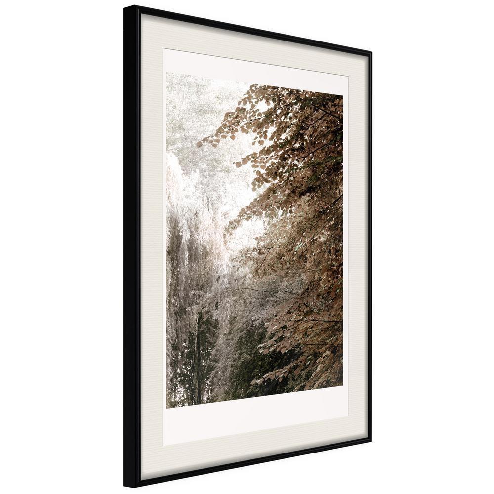Autumn Framed Poster - Pond in the Park-artwork for wall with acrylic glass protection