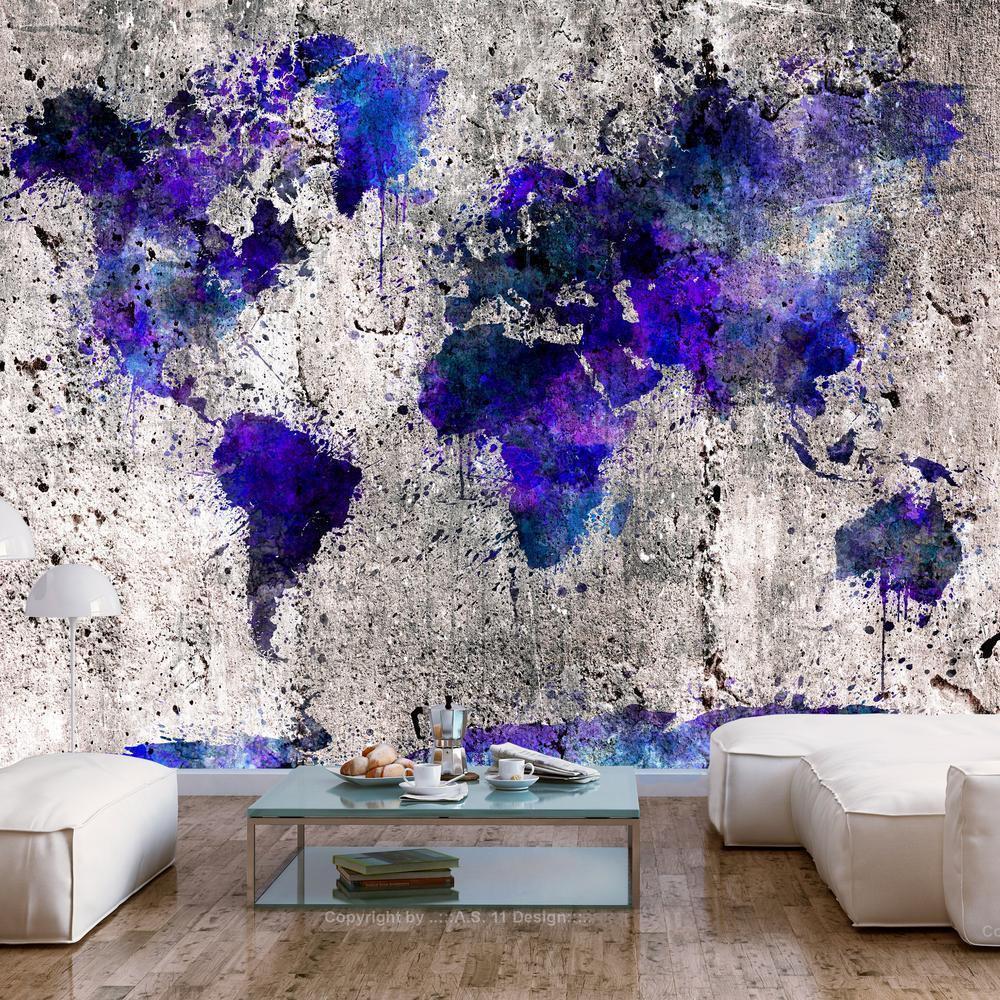 Wall Mural - World Map: Ink Blots-Wall Murals-ArtfulPrivacy