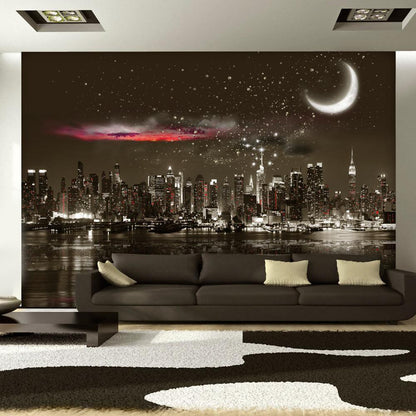 Wall Mural - Starry Night Over NY-Wall Murals-ArtfulPrivacy