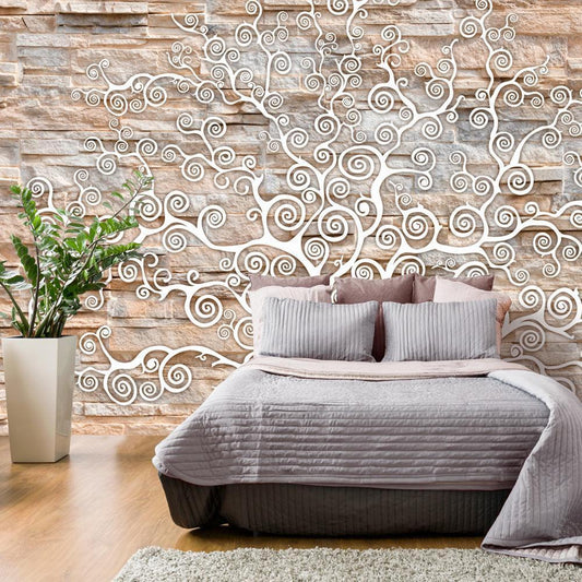 Wall Mural - Stone Tree-Wall Murals-ArtfulPrivacy