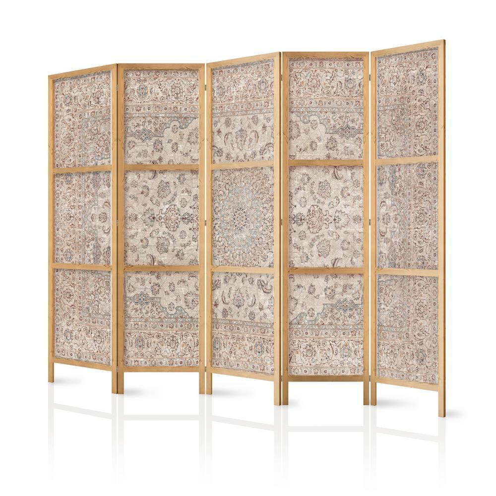 Japanese Room Divider - Desert Nights - Ornamented Persian Carpet in Muted Colors