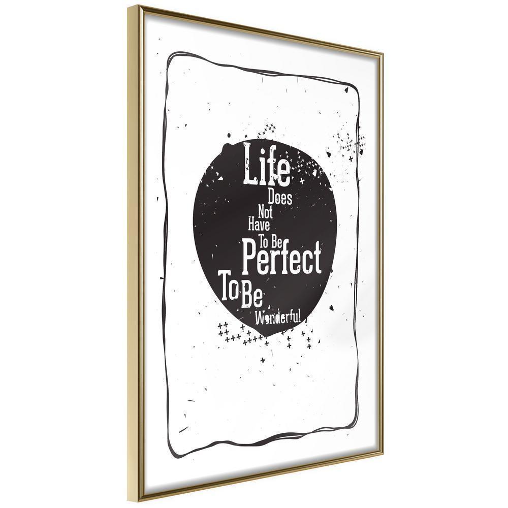 Motivational Wall Frame - Life-artwork for wall with acrylic glass protection
