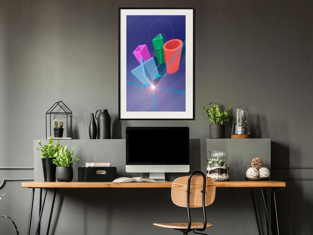 Abstract Poster Frame - Let's Play!-artwork for wall with acrylic glass protection