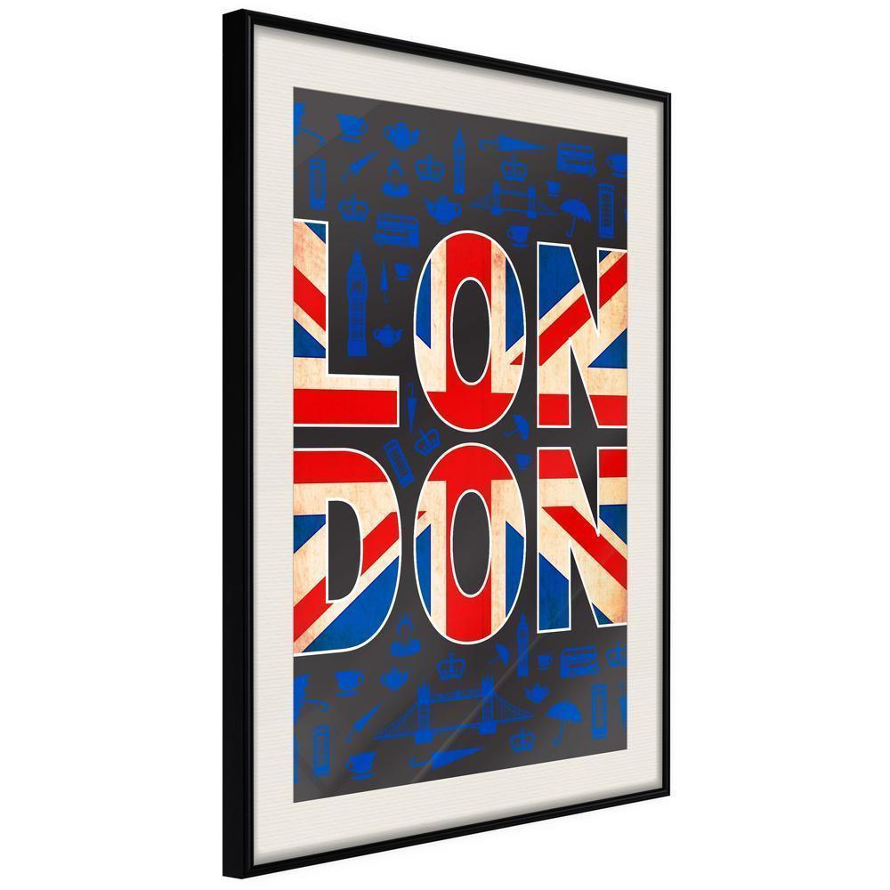 Wall Art Framed - London-artwork for wall with acrylic glass protection