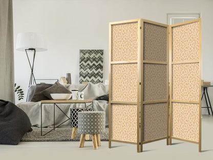 Japanese Room Divider - Tiny Dots - Optimistic Pattern in Peach Colors