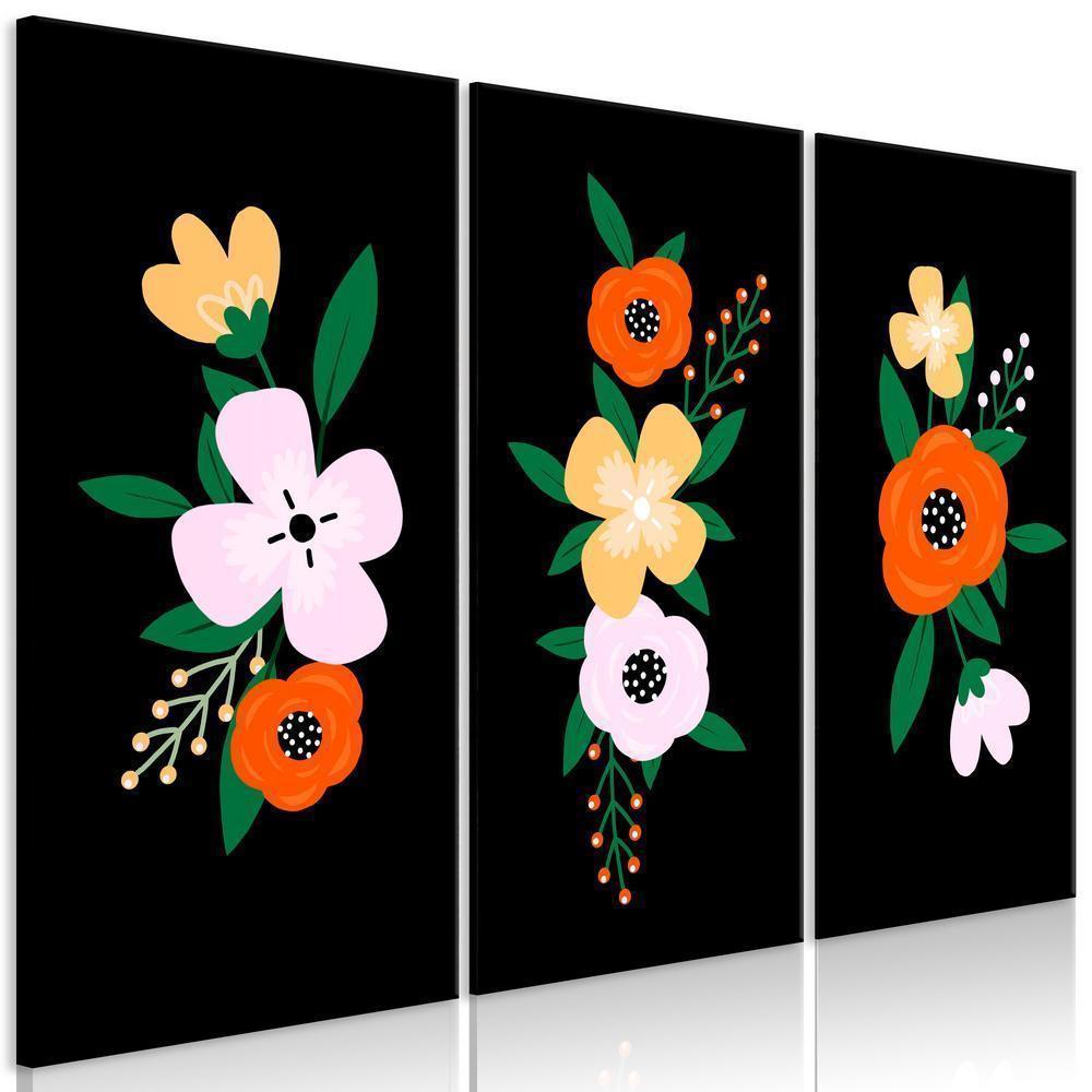 Canvas Print - Colorful Bloom (3 Parts)