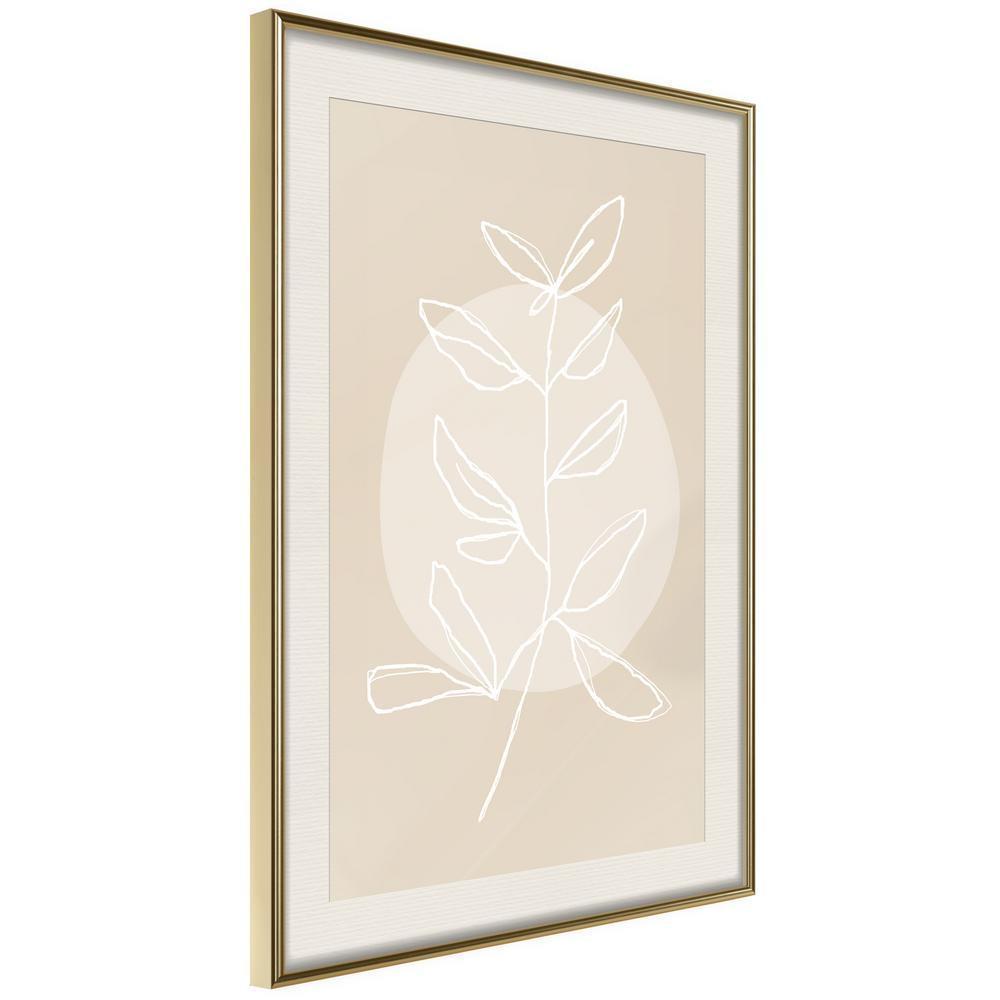 Botanical Wall Art - Pastel Plant-artwork for wall with acrylic glass protection