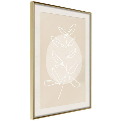 Botanical Wall Art - Pastel Plant-artwork for wall with acrylic glass protection