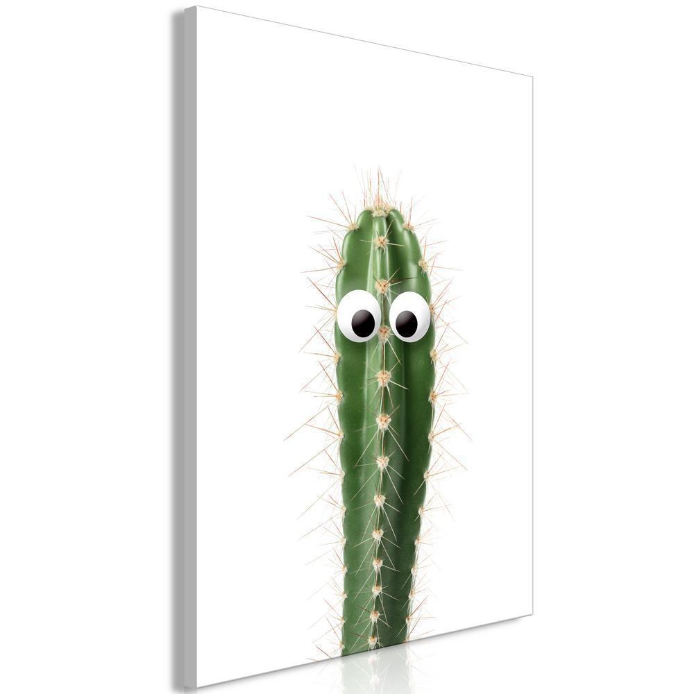 Canvas Print - Live Cactus (1 Part) Vertical-ArtfulPrivacy-Wall Art Collection