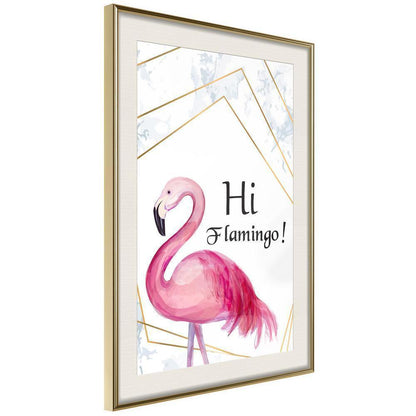 Typography Framed Art Print - Pink Visitor-artwork for wall with acrylic glass protection