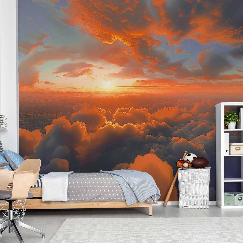 Wall Mural - When Dawn Tickles the Clouds: A Spectacle of Colors on the Morning Sky