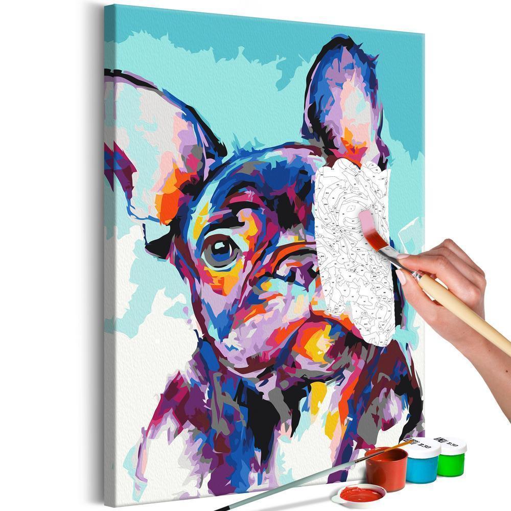 Start learning Painting - Paint By Numbers Kit - Bulldog Portrait - new hobby