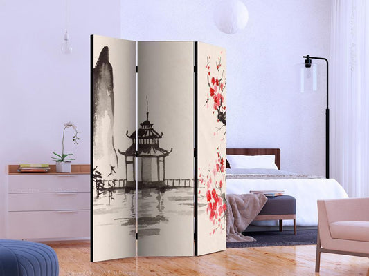 Decorative partition-Room Divider - Sensei's Shed-Folding Screen Wall Panel by ArtfulPrivacy