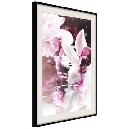 Botanical Wall Art - Flowers on the Water-artwork for wall with acrylic glass protection