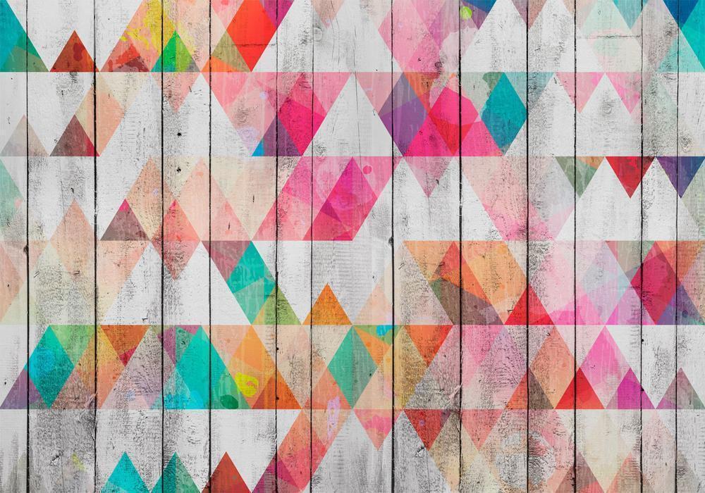 Wall Mural - Rainbow Triangles-Wall Murals-ArtfulPrivacy