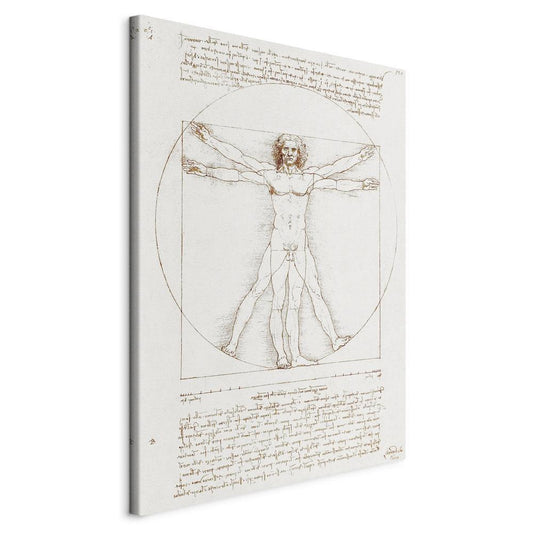 Canvas Print - Vitruvian Man (Proportions of the human body according to Vitruvius)