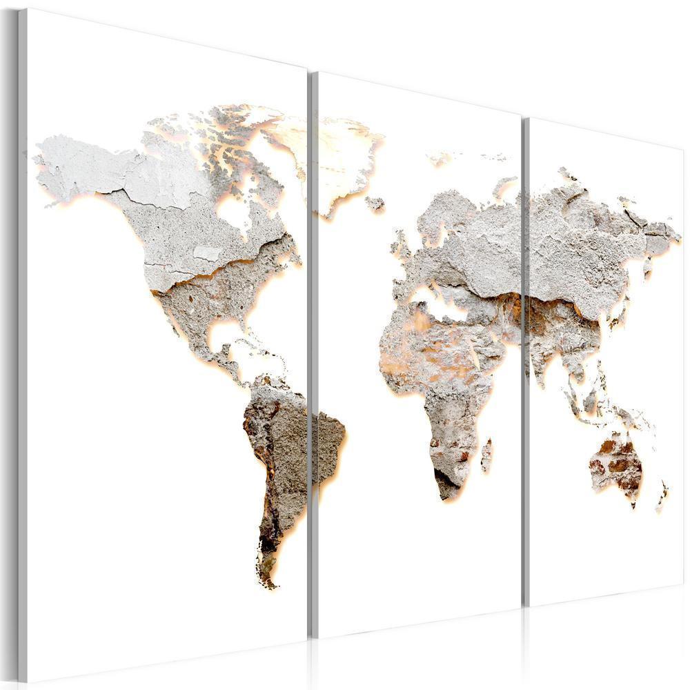 Canvas Print - Concrete Continents-ArtfulPrivacy-Wall Art Collection