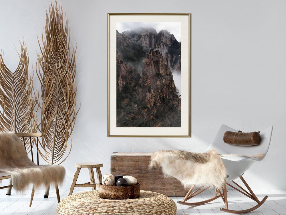 Framed Art - Mountain Ridge-artwork for wall with acrylic glass protection