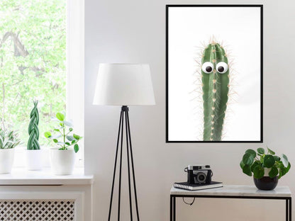 Botanical Wall Art - Funny Cactus I-artwork for wall with acrylic glass protection