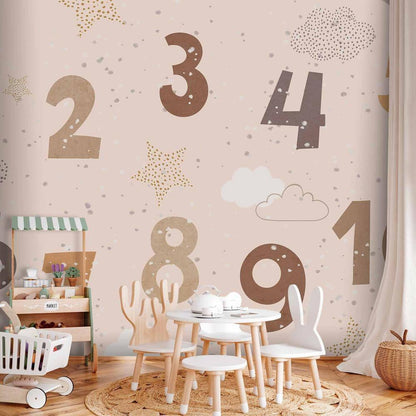 Wall Mural - Numbers Among Snowflakes