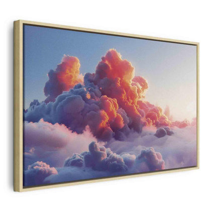 Canvas Print - Twilight Spectacle: Clouds in Shades of Pink and Violet