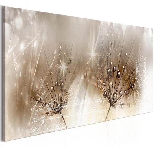 Canvas Print - Drops of Dew (1 Part) Brown Narrow-ArtfulPrivacy-Wall Art Collection