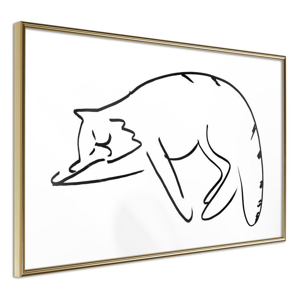 Black and white Wall Frame - Well-Deserved Rest-artwork for wall with acrylic glass protection