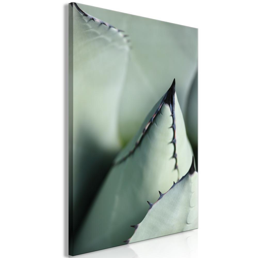 Canvas Print - Green Spikes (1 Part) Vertical-ArtfulPrivacy-Wall Art Collection