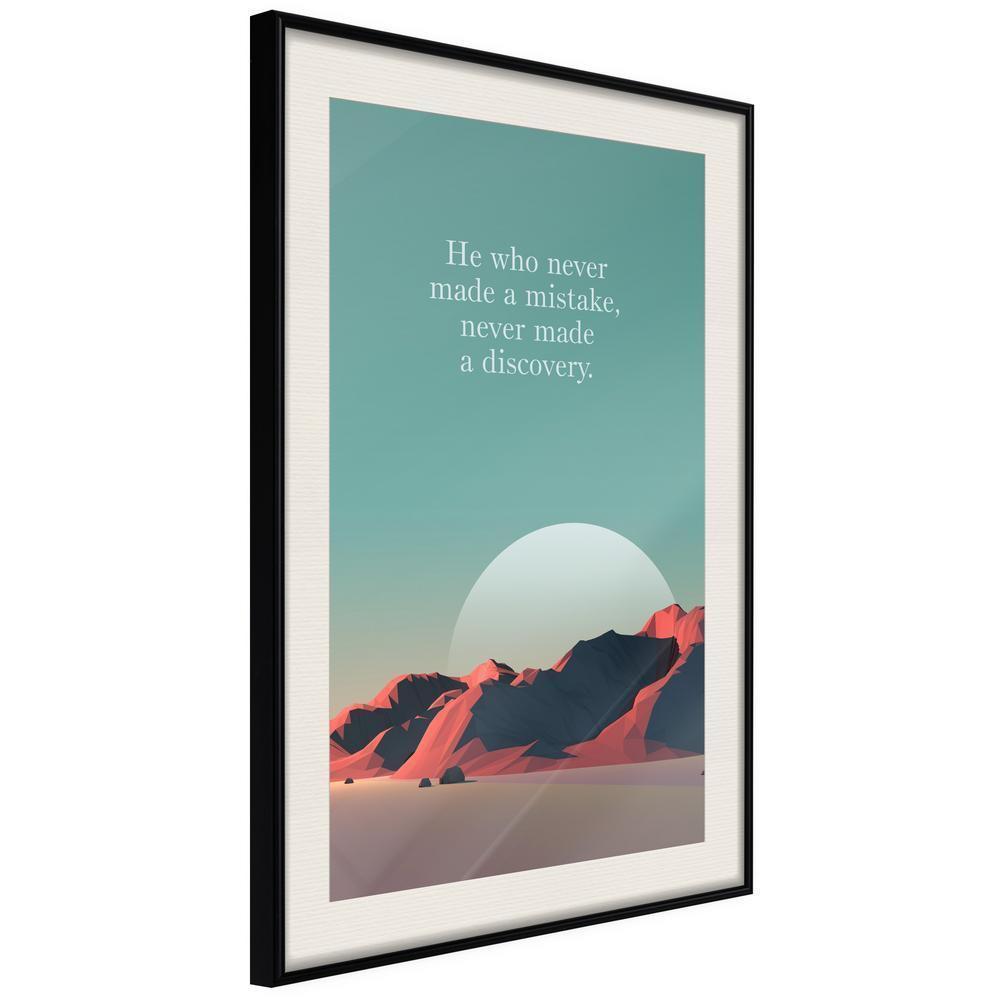 Motivational Wall Frame - Discovery-artwork for wall with acrylic glass protection