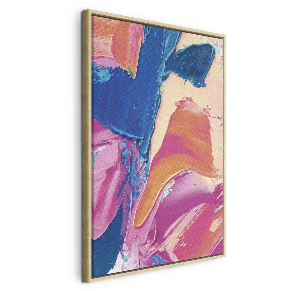 Canvas Print - Energetic Shapes - Dynamic Oil Paint Composition on Canvas