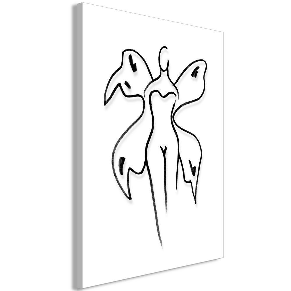 Canvas Print - Butterfly Woman (1 Part) Vertical-ArtfulPrivacy-Wall Art Collection