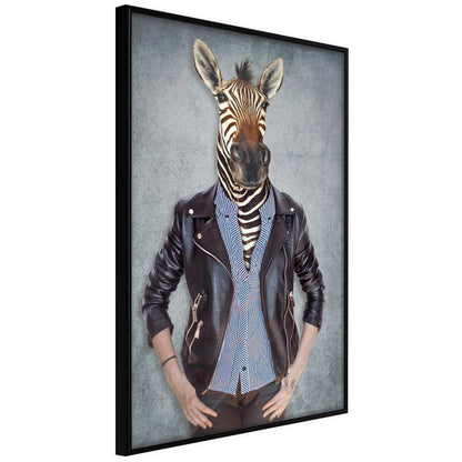Frame Wall Art - Animal Alter Ego: Zebra-artwork for wall with acrylic glass protection