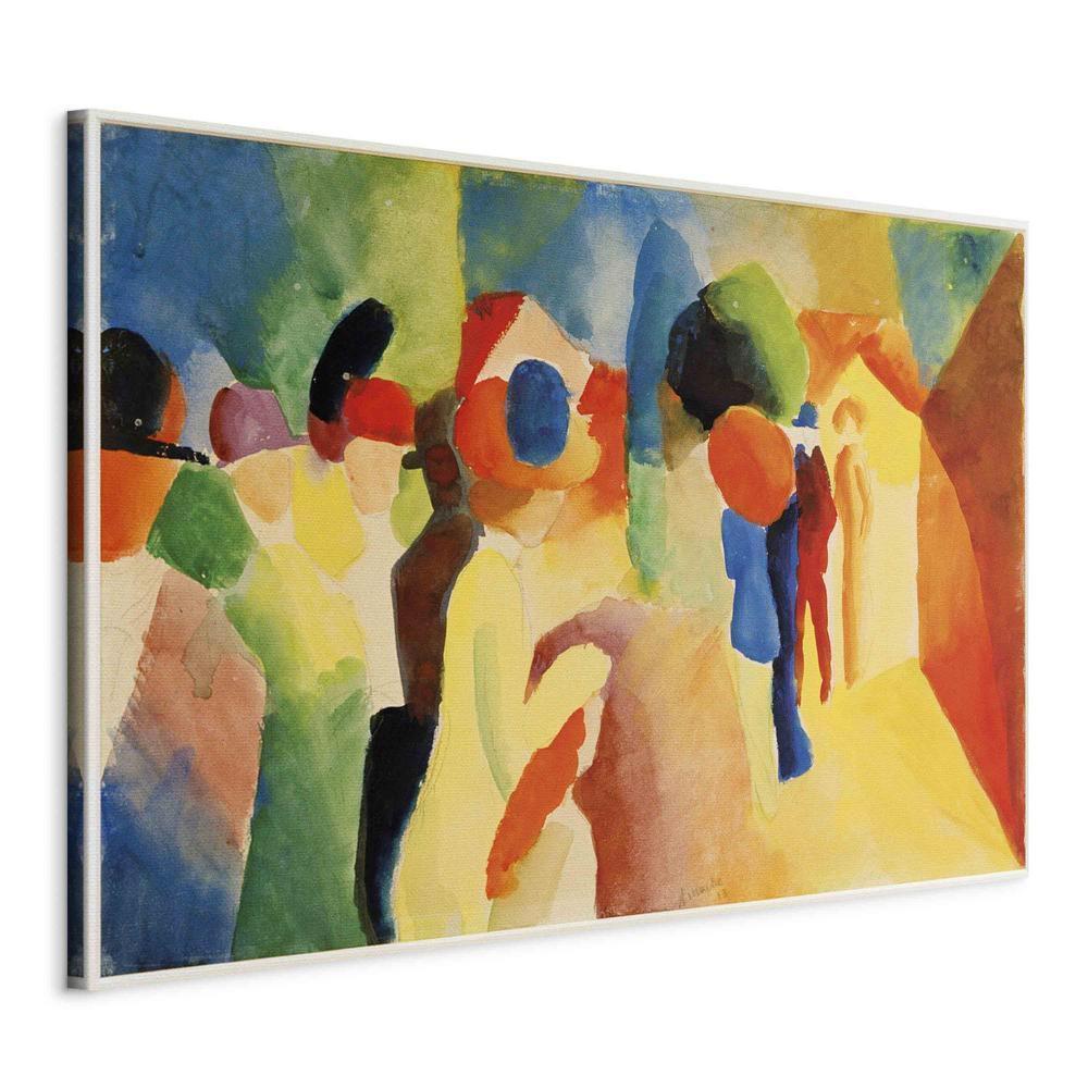 Canvas Print - With a Yellow Jacket (August Macke)