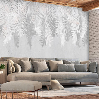 Wall Mural - Pale Palms-Wall Murals-ArtfulPrivacy