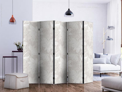 Decorative partition-Room Divider - Floral Elements II-Folding Screen Wall Panel by ArtfulPrivacy
