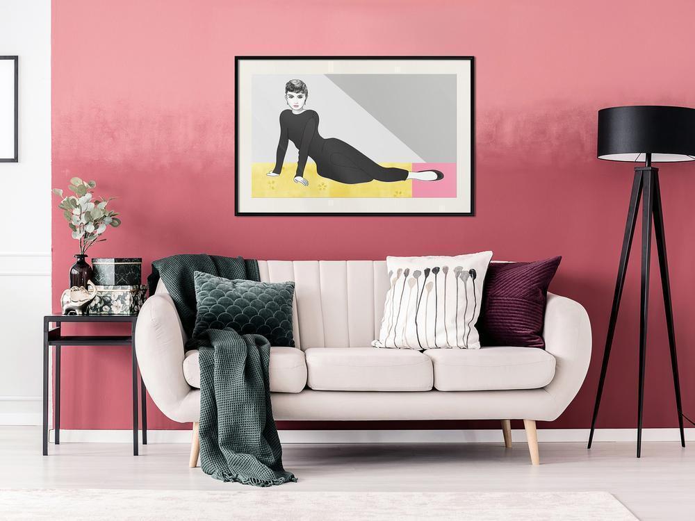 Wall Decor Portrait - Elegant Audrey-artwork for wall with acrylic glass protection